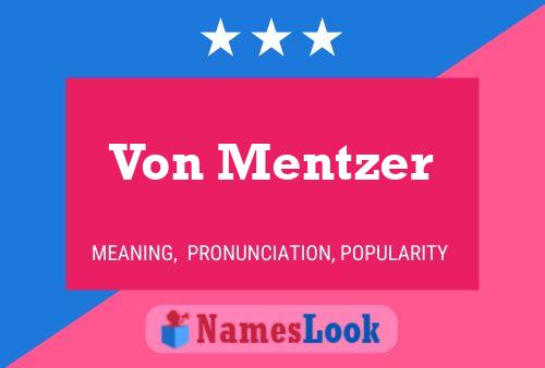 ملصق اسم Von Mentzer