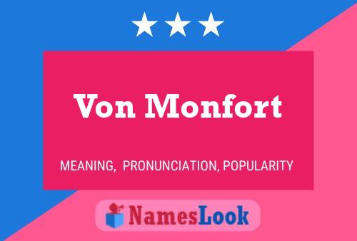 ملصق اسم Von Monfort