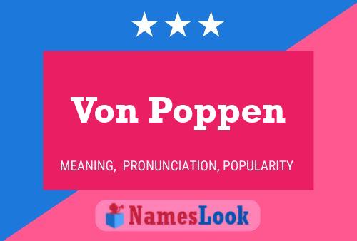 ملصق اسم Von Poppen