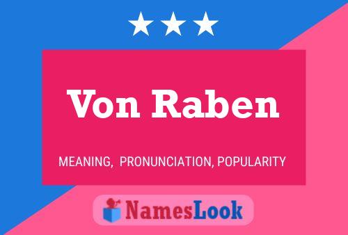 ملصق اسم Von Raben