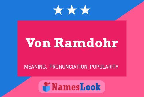 ملصق اسم Von Ramdohr