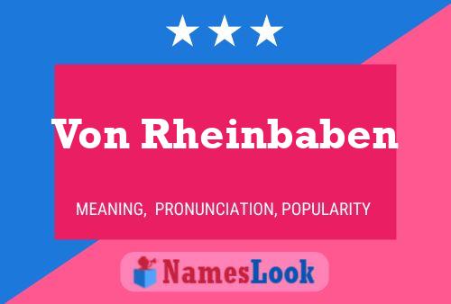 ملصق اسم Von Rheinbaben