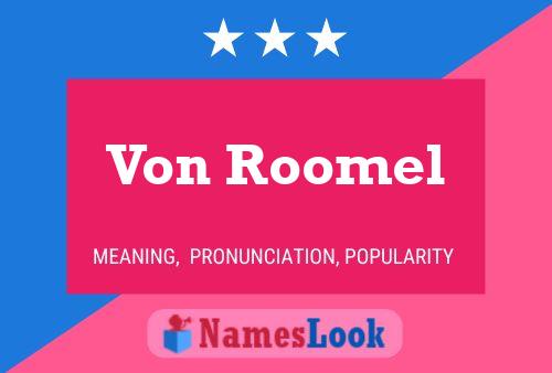 ملصق اسم Von Roomel