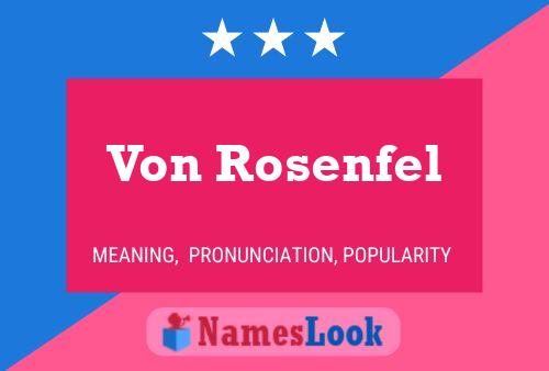 ملصق اسم Von Rosenfel