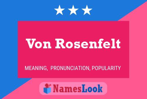 ملصق اسم Von Rosenfelt