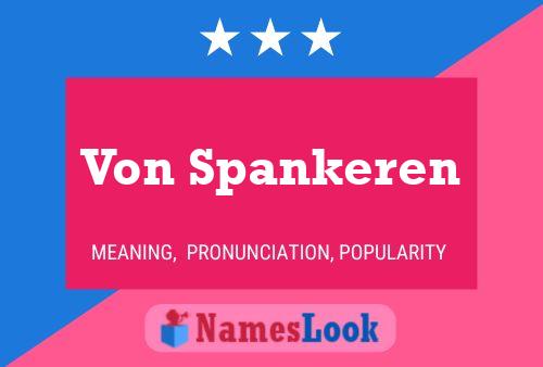 ملصق اسم Von Spankeren