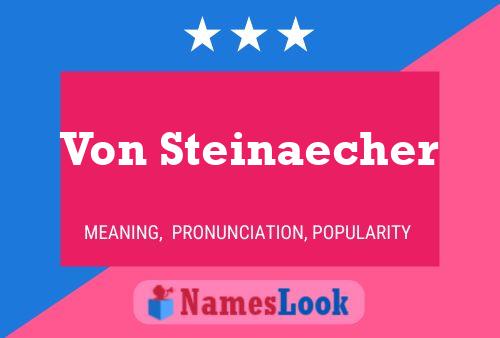 ملصق اسم Von Steinaecher