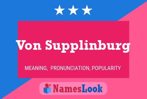 ملصق اسم Von Supplinburg