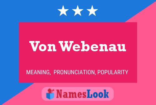 ملصق اسم Von Webenau