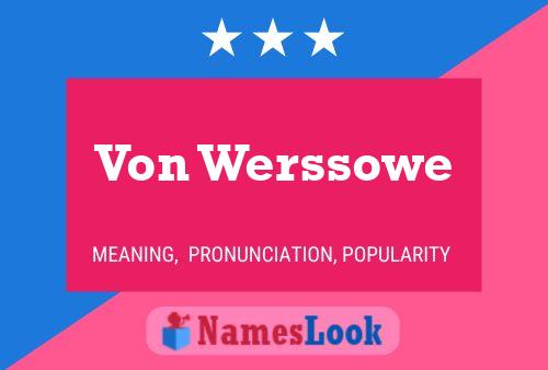 ملصق اسم Von Werssowe