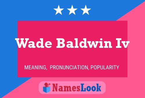 ملصق اسم Wade Baldwin Iv