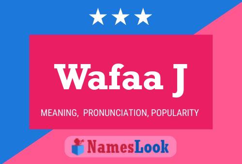 ملصق اسم Wafaa J