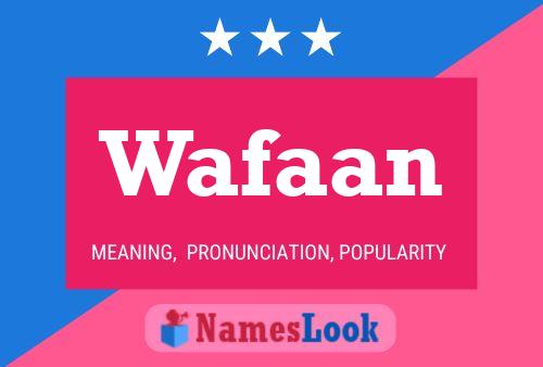 ملصق اسم Wafaan