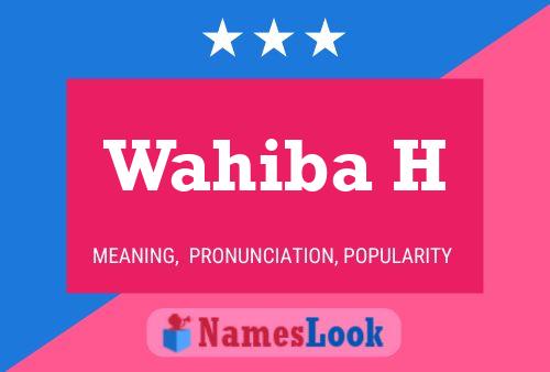 ملصق اسم Wahiba H