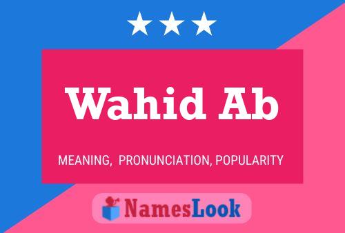 ملصق اسم Wahid Ab