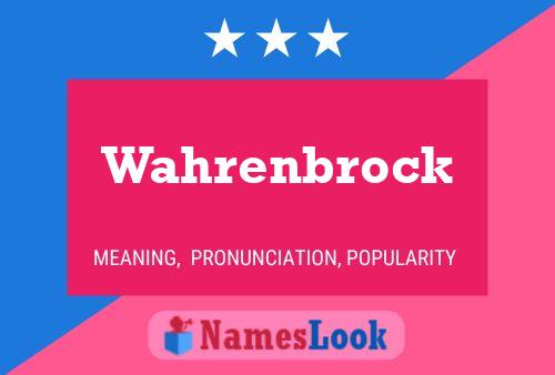 ملصق اسم Wahrenbrock