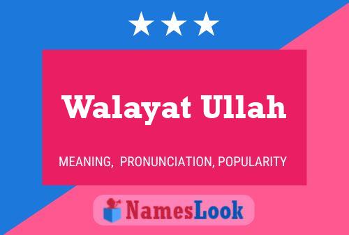 ملصق اسم Walayat Ullah