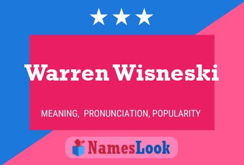 ملصق اسم Warren Wisneski