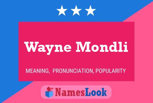 ملصق اسم Wayne Mondli