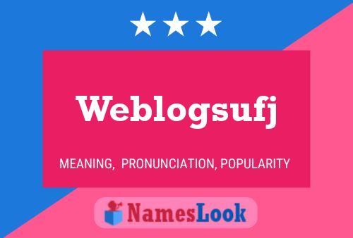 ملصق اسم Weblogsufj