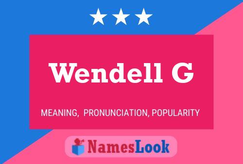 ملصق اسم Wendell G