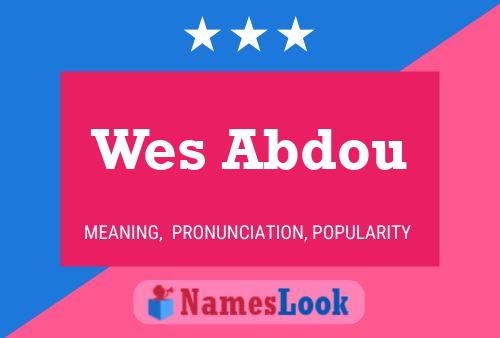 ملصق اسم Wes Abdou