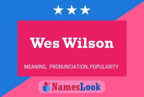 ملصق اسم Wes Wilson