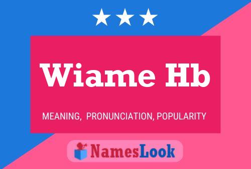 ملصق اسم Wiame Hb