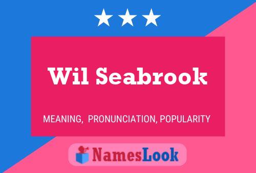 ملصق اسم Wil Seabrook