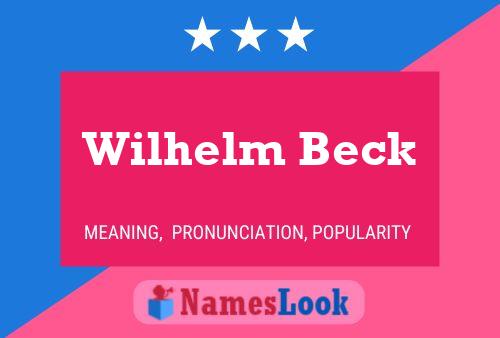 ملصق اسم Wilhelm Beck