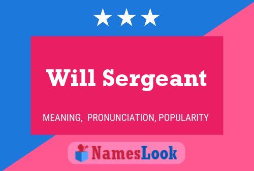 ملصق اسم Will Sergeant