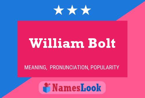 ملصق اسم William Bolt