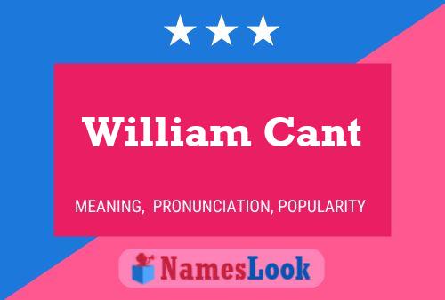 ملصق اسم William Cant