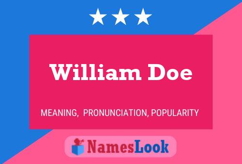 ملصق اسم William Doe