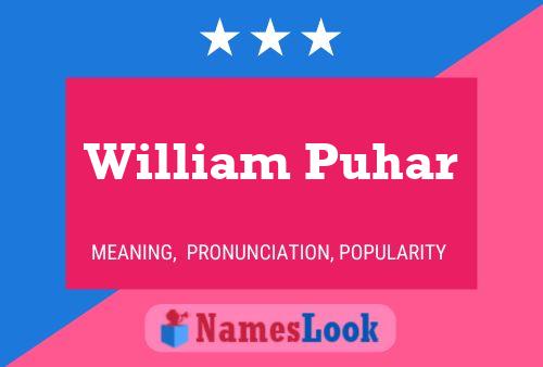 ملصق اسم William Puhar