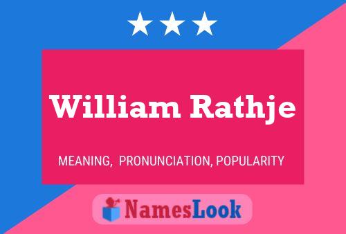 ملصق اسم William Rathje