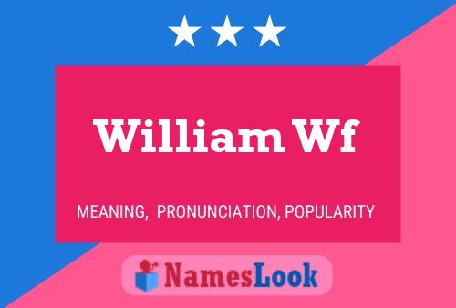 ملصق اسم William Wf