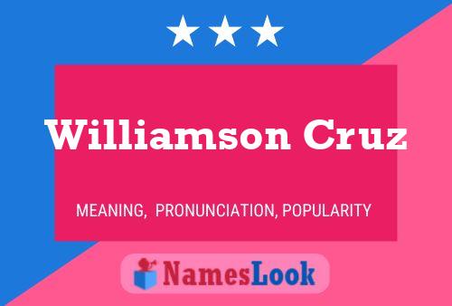 ملصق اسم Williamson Cruz