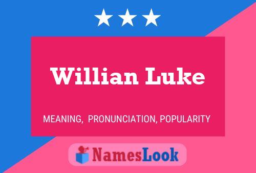 ملصق اسم Willian Luke