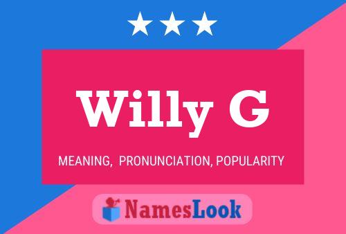 ملصق اسم Willy G