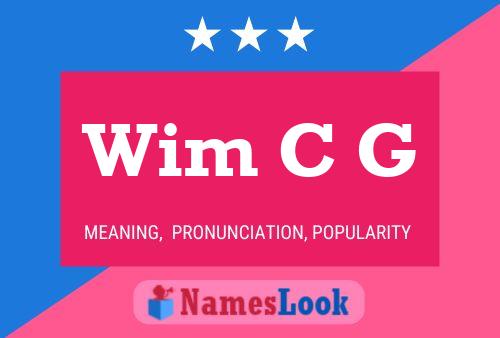 ملصق اسم Wim C G