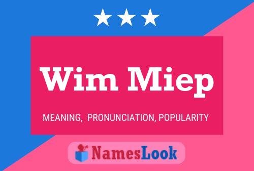 ملصق اسم Wim Miep