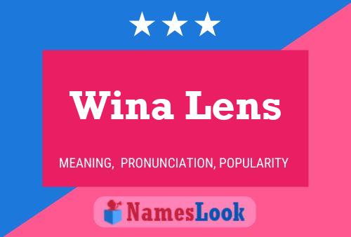 ملصق اسم Wina Lens