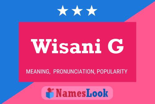 ملصق اسم Wisani G