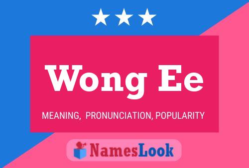 ملصق اسم Wong Ee