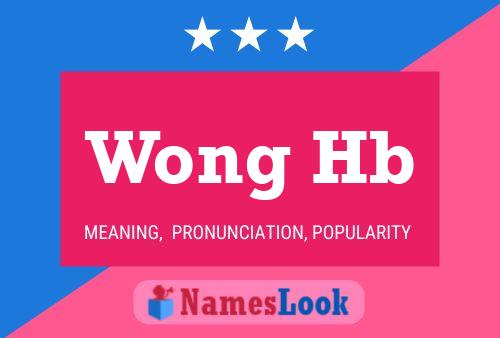 ملصق اسم Wong Hb