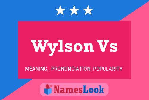 ملصق اسم Wylson Vs