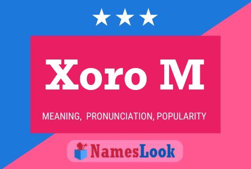 ملصق اسم Xoro M