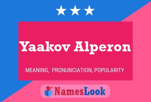 ملصق اسم Yaakov Alperon