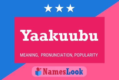 ملصق اسم Yaakuubu